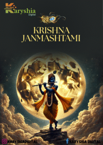 Gold and Black Traditional Krishna Janmashtami Poster